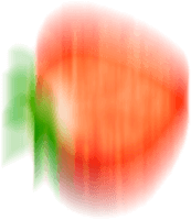 Pedaço de morango decorativo flutuante